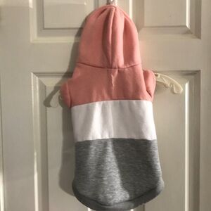 Nautical pink hooded sweatshirt size medium slit for leash